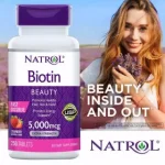 قرص بیوتین Natrol Biotin 5000mcg ناترول (250 عددی) - Image 5