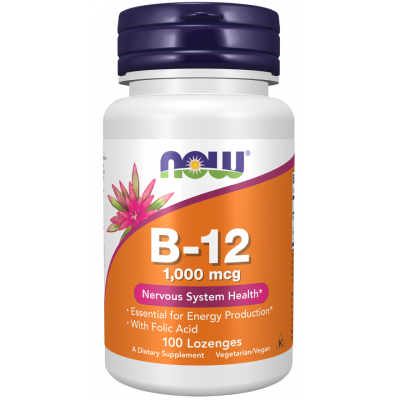 قرص جویدنی ویتامین NOW B12 1000mcg (100 عددی)