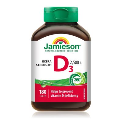 قرص ویتامین Jamieson D3 2500iu جیمیسون (180 عددی)