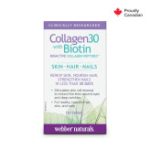 قرص کلاژن با بیوتین Webber Naturals Collagen30 With Biotin وبر نچرالز (120 عددی) - Image 2