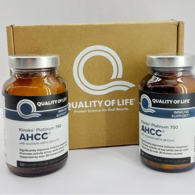 پکیج 2 عددی قرص کینوکو پلاتینیوم AHCC مدل 750 میلی گرم Kinoko' Platinum AHCC