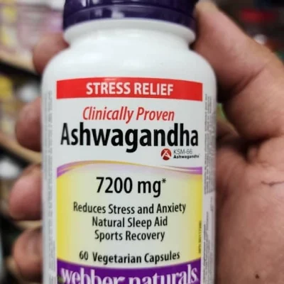آشواگاندا Webber Naturals Ashwagandha 7200mg وبر نچرالز (60 عددی)