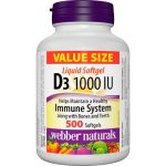 سافت ژل ویتامین Webber Naturals ‌D3 1000iu وبر نچرالز (500 عددی)