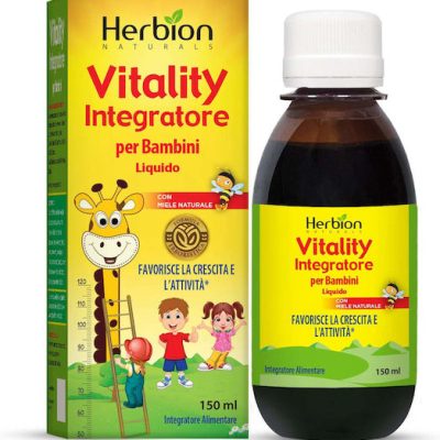 شربت مولتی ویتامین رشد قد و افزایش اشتها کودک همراه با اصل طبیعی Herbion Vitality Supplement For Children (150 میل)