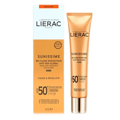 ضد آفتاب فلوئید لیراک | ضد چروک و  ضد پیری ، رنگ گلدن SPF50