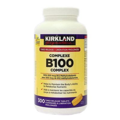 قرص آهسته رهش سوپر ب کمپلکس Kirkland B100 Complex کرکلند (300 عددی)