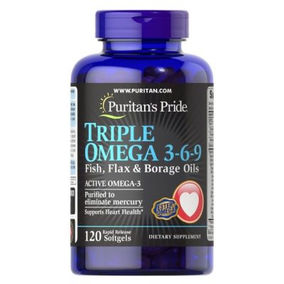 قرص امگا 3-6-9 Triple Omega پوریتان پراید (120 عددی)