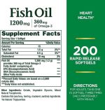 قرص امگا 3 Nature's Bounty 1200mg نیچرز بونتی (200 عددی) - Image 2