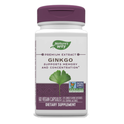 قرص عصاره جینکو بیلوبا NaturesWay Ginkgo Biloba 120mg نیچرز وی (60 عددی)