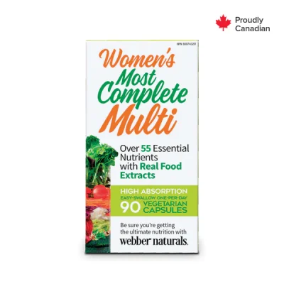 قرص مولتی ویتامین Webber Naturals Women’s Most Complete Multi Vitamin وبر نچرالز (90 عددی)