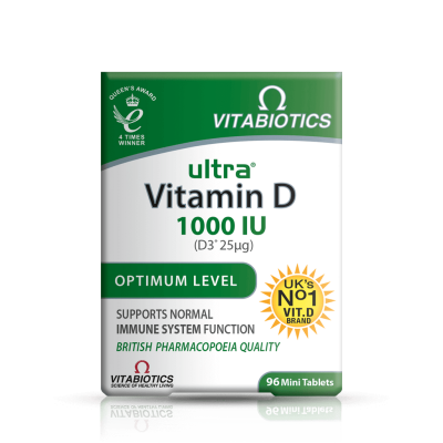 قرص ویتامین D3 1000iu ویتابیوتیکس (96 عددی)