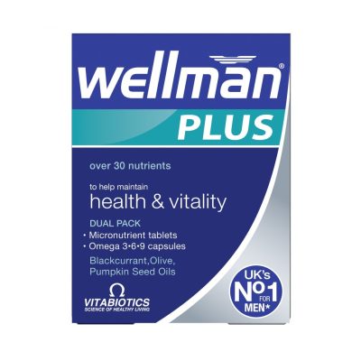 قرص ویتامین آقایان ولمن Wellman Plus ویتابیوتیکس (30 عددی)