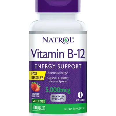 قرص ویتامین رهش سریع Natrol B12 Fast Dissolve 5000mcg ناترول (100 عددی)