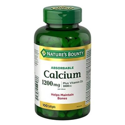 قرص کلسیم 1200mg همراه D3 1000iu نیچرز بونتی (100 عددی)