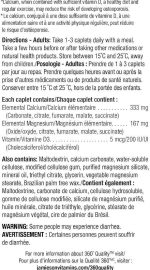 قرص کلسیم منیزیم Jamieson Calcium Magnesium + D3 جیمیسون (500 عددی) - Image 2