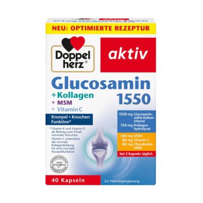 قرص گلوکوزامین اکتیو 1550mg کلاژن MSM و ویتامین K.C.D (40 عددی)