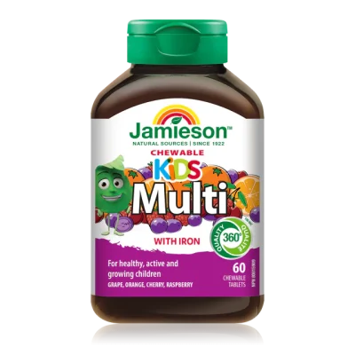پاستیل مولتی ویتامین کودک Jamieson Multivitamin for Kids Chewables جیمیسون  (60 عددی)