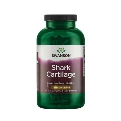 کپسول غضروف کوسه Swanson Shark Cartilage 750mg سوانسون ( 250 عددی)