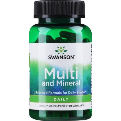 کپسول مولتی ویتامین مینرال Swanson Multivitamin Mineral سوانسون (100 عددی)