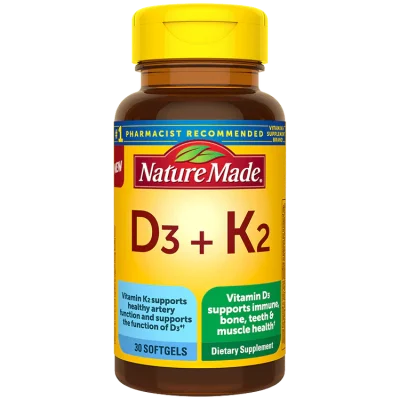کپسول ویتامین NatureMade K2+D3 نیچرمید(30 عددی)