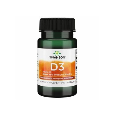 کپسول ویتامین Swanson D3 25mcg سوانسون (60 عددی)
