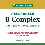 سافت ژل ب کمپلکس با ویتامین C نیچرز بونتی Nature Bounty B-Complex ( 100 عددی) - Image 10
