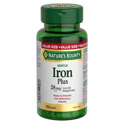 آهن 28mg نیچرز بونتی 150عدد GENTLE IRON PLUS