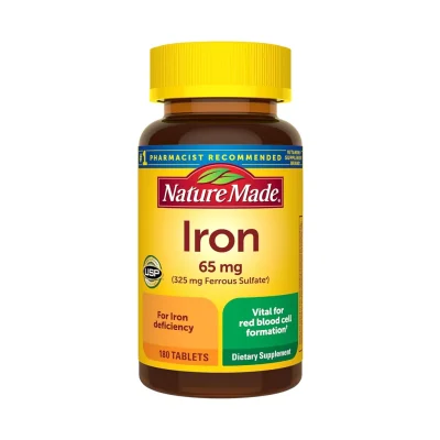 قرص آهن نیچر مید 65mg تعداد 180 عدد