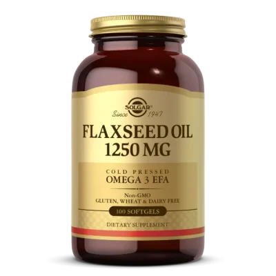 مکمل روغن بذر کتان سولگار 1250mg امگا3 اسید چرب ضروری