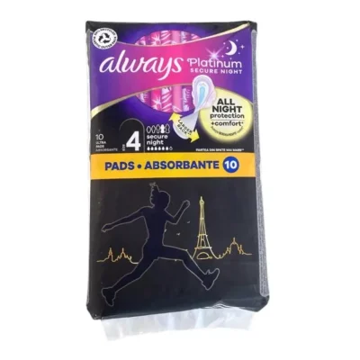 پد بهداشتی پلاتینیوم آلویز بانوان مدل شب سایز بزرگ always