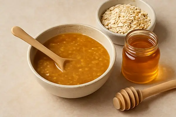 ماسک عسل و جو دوسر 