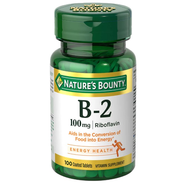 قرص ویتامین Nature’s Bounty B2 100 mg نیچرز بونتی (100 عددی)_6919ec8bbb61f.jpeg