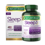 قرص چرخه خواب Nature’s Bounty Sleep3 Melatonin 10mg Maximum Strength نیچرز بونتی (120 عددی)