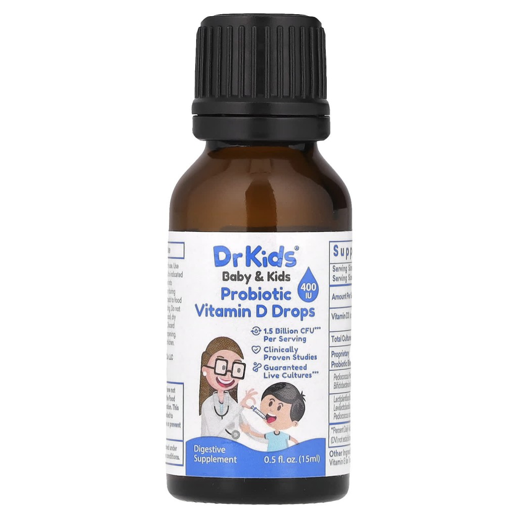 قطره پروبیوتیک کودک Baby & Kids, Probiotic 1.5 Billion With Vitamin D Drops (15 میل)_6919ec149b63a.jpeg