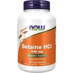 کپسول بهبود عملکرد گوارش بتائین NOW Betaine HCL (120 عددی)