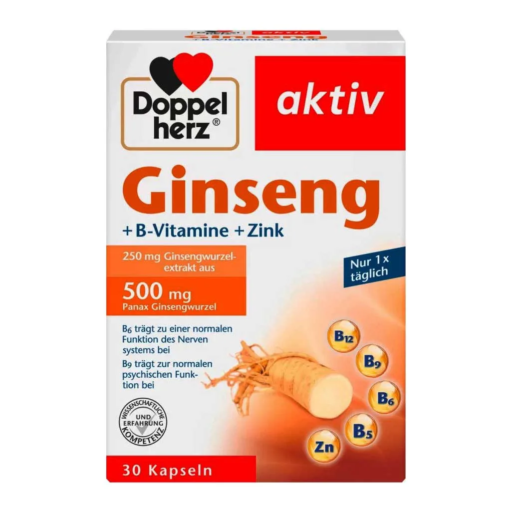 کپسول جینسینگ اکتیو دوپل هرز حاوی ویتامین B و زینک_6905e52935191.webp