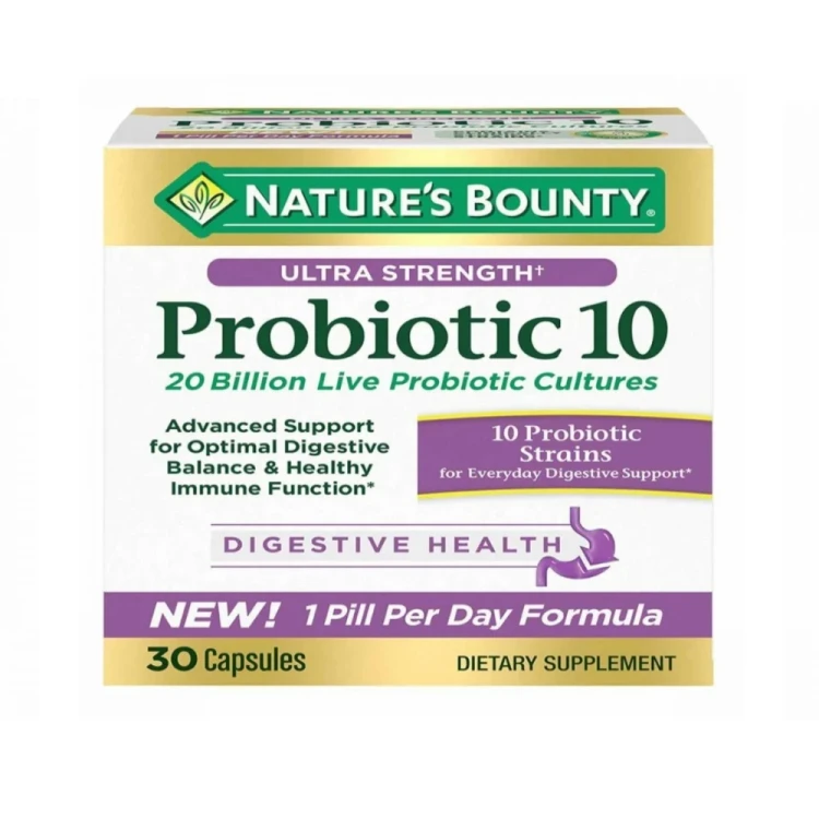 کپسول پروبیوتیک Nature’s Bounty Probiotic 10, 20 Billion نیچرز بونتی (30 عددی)_6919ec3a41cb9.webp