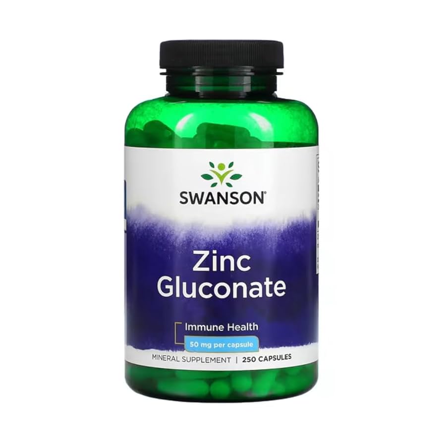 قرص زینک گلوکونات Swanson Zinc Gluconate 50mg سوانسون (250 عددی)_6936ee8ba031a.jpeg