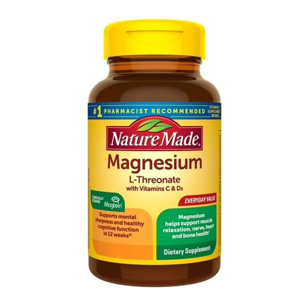 کپسول منیزیم ال-ترئونات NatureMade Magnesium L-Threonate + D3 + C نیچرمید (75 عددی)_692db1fb1eae8.jpeg