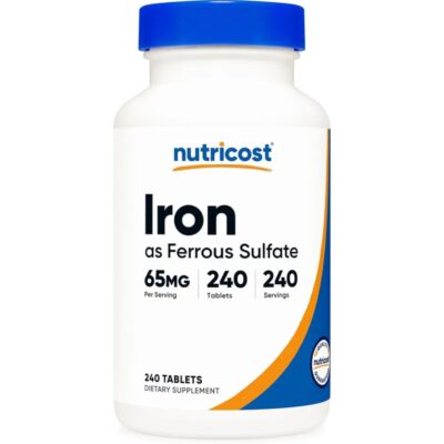 قرص آهن نیوتریکاست Nutricost Iron 36mg (240 عددی)