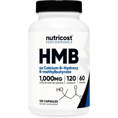 کپسول عضله ساز آمینو اسید اچ ام بی نیوتریکاست Nutricost HMB 1000mg (120 عددی)