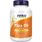 سافت ژل سلامت بدن روغن بذر کتان NOW Foods Flax Oil 1000mg (100 عددی)
