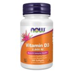 سافت ژل ویتامین NOW Foods D3 2500iu (180 عددی)