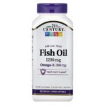 سافت ژل کنستانتره امگا 21Century Triple Fish Oil 1200mg قرن 21 (90 عددی)