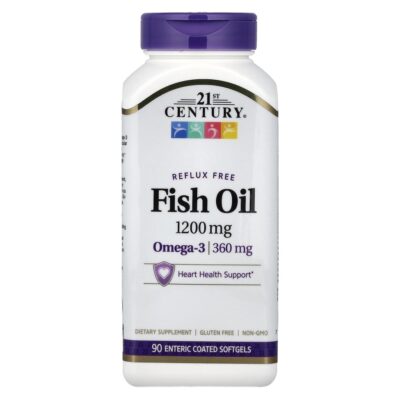 سافت ژل کنستانتره امگا 21Century Triple Fish Oil 1200mg قرن 21 (90 عددی)