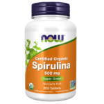 قرص جلبک اسپیرولینا NOW Spirulina 500mg (200 عددی)