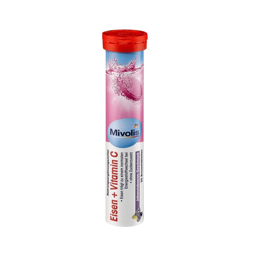 قرص جوشان ویتامین C همراه با آهن میوولیس Mivolis Vitamin C With Iron (20 عددی)_6995d4b30fa5a.jpeg