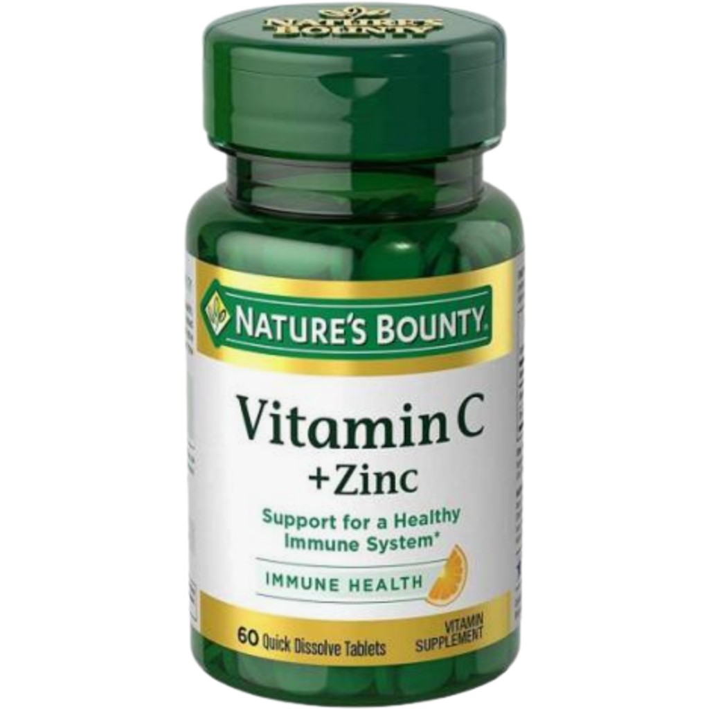 قرص زینک و ویتامین Nature’s Bounty Zinc & Vitamin C نیچرز بونتی (60 عددی)_69882c08edb59.jpeg