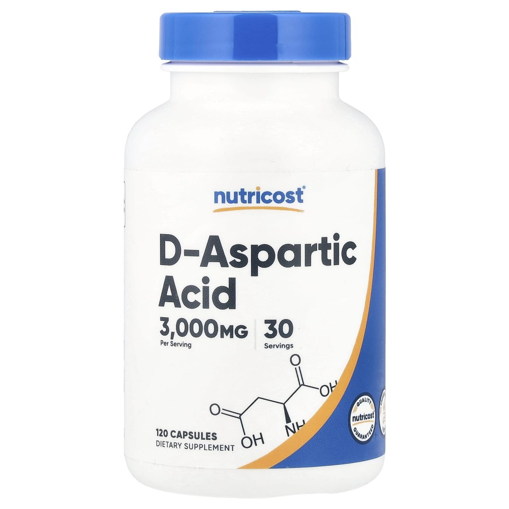 کپسول افزایش تستتسرون دی اسپارتیک اسید نوتریکاست Nutricost D-Aspartic Acid 3000mg (120 عددی)_6995b2fc22448.jpeg