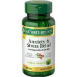 کپسول تسکین استرس Nature's Bounty Anxiety + Stress Relief Ashwagandha نیچرز بونتی (50 عددی)